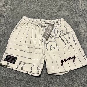 GRIMEY GRMY Shorts Mens Small Cotton Sweat Strange Fruit Geometric